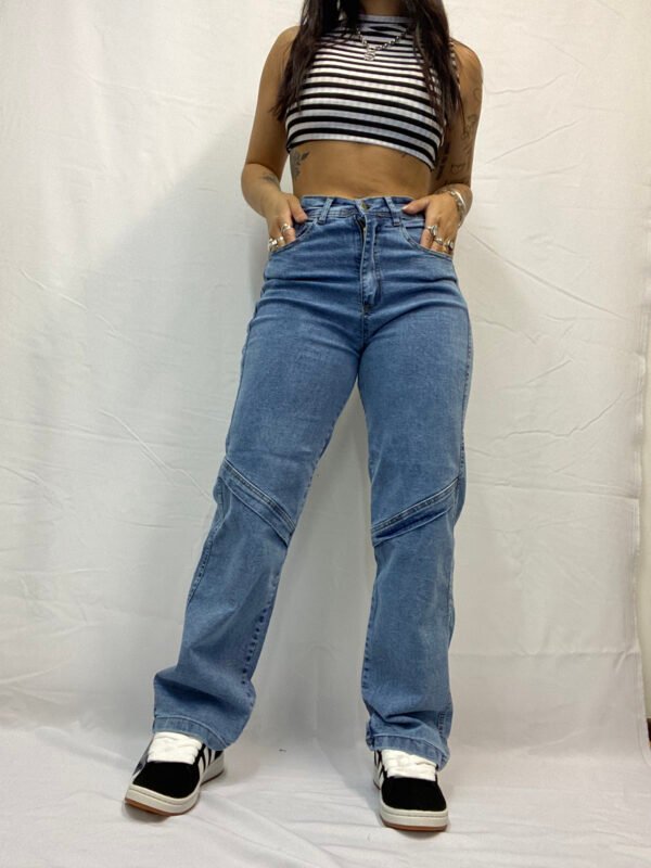 Jeans Wide Leg con Costura 🖤 - Talles del 38 al 46