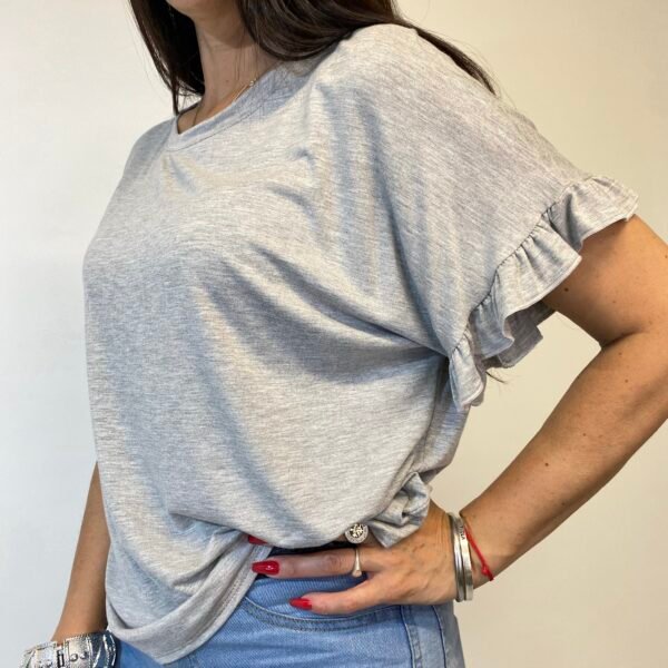Remera Modal con Volados en Manga Amplia - Talle 4 - Image 2